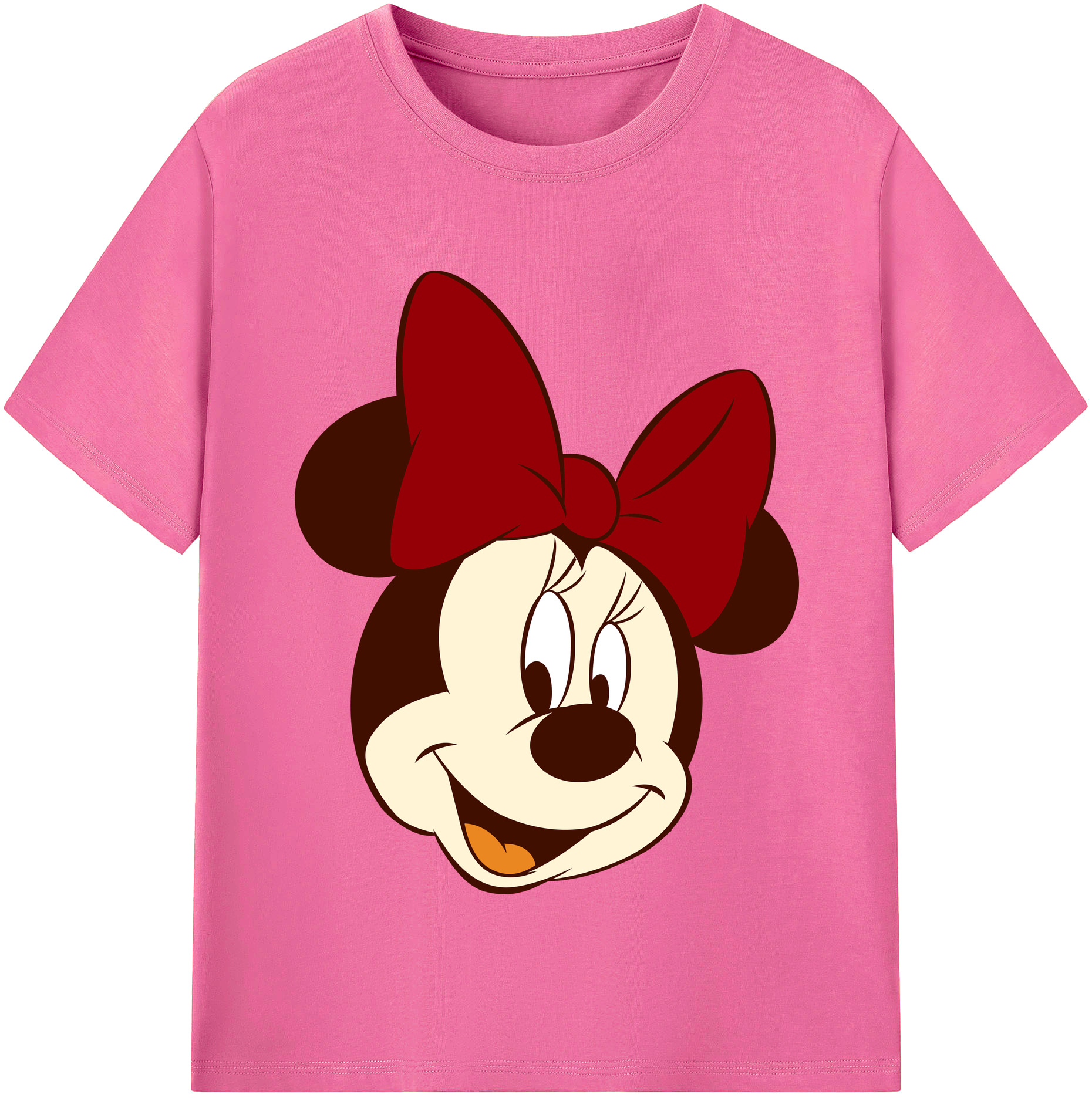 （画像用） ミッキーマウス Mickey Mouse レディースカジュアルプリントTシャツ（綿100％）